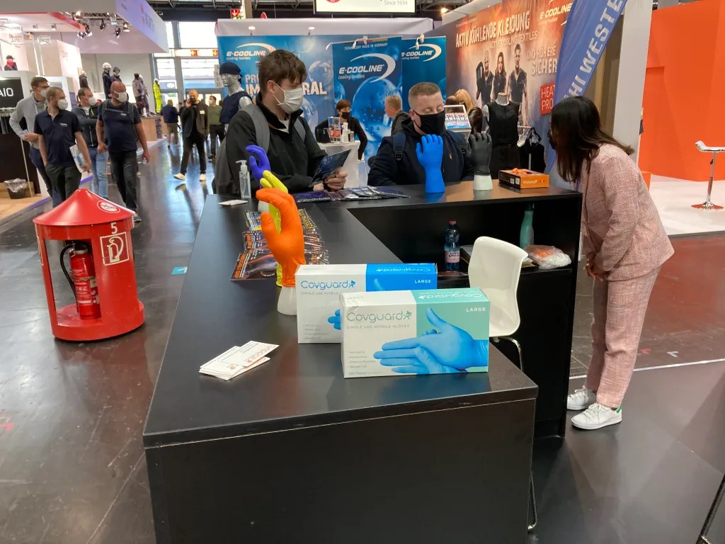 Rękawiczki nitrylowe teksturowane