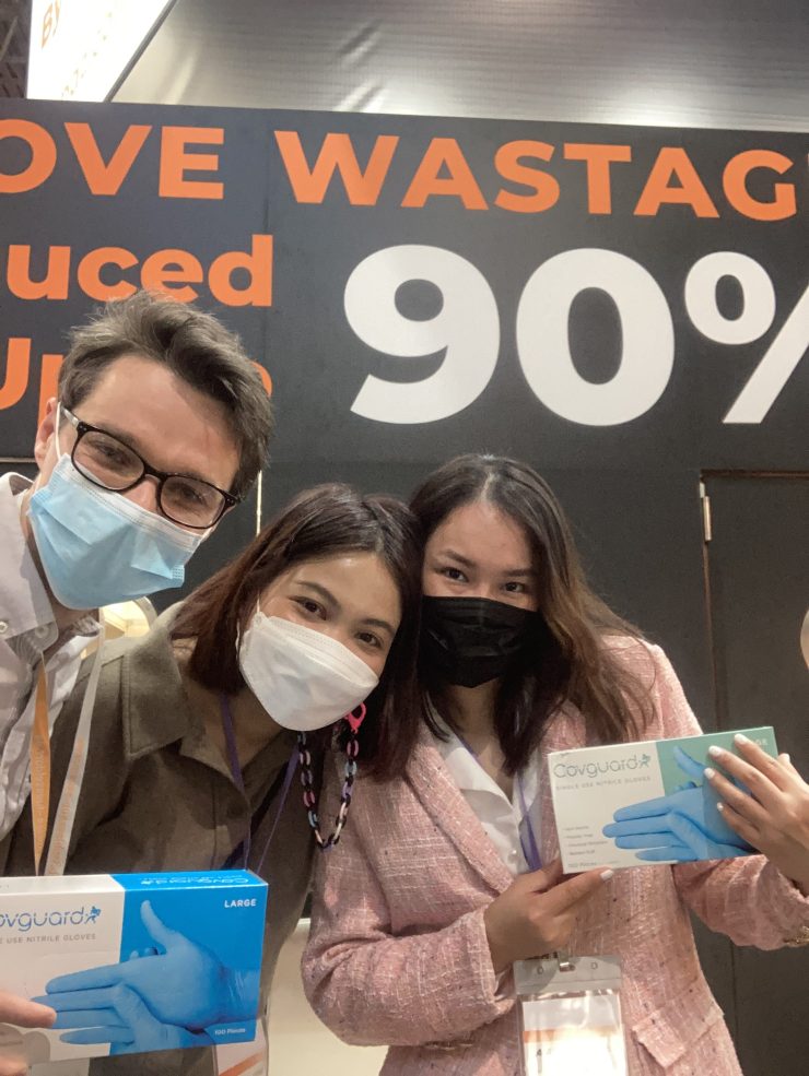 Rękawiczki nitrylowe teksturowane